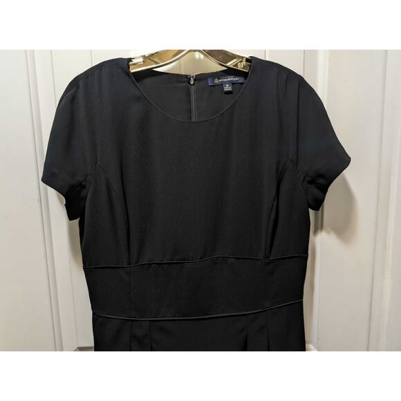 Brooks Brothers Womens Black Short Sleeve Sheath Dress Size 10 Business Pockets - Picture 2 of 10
